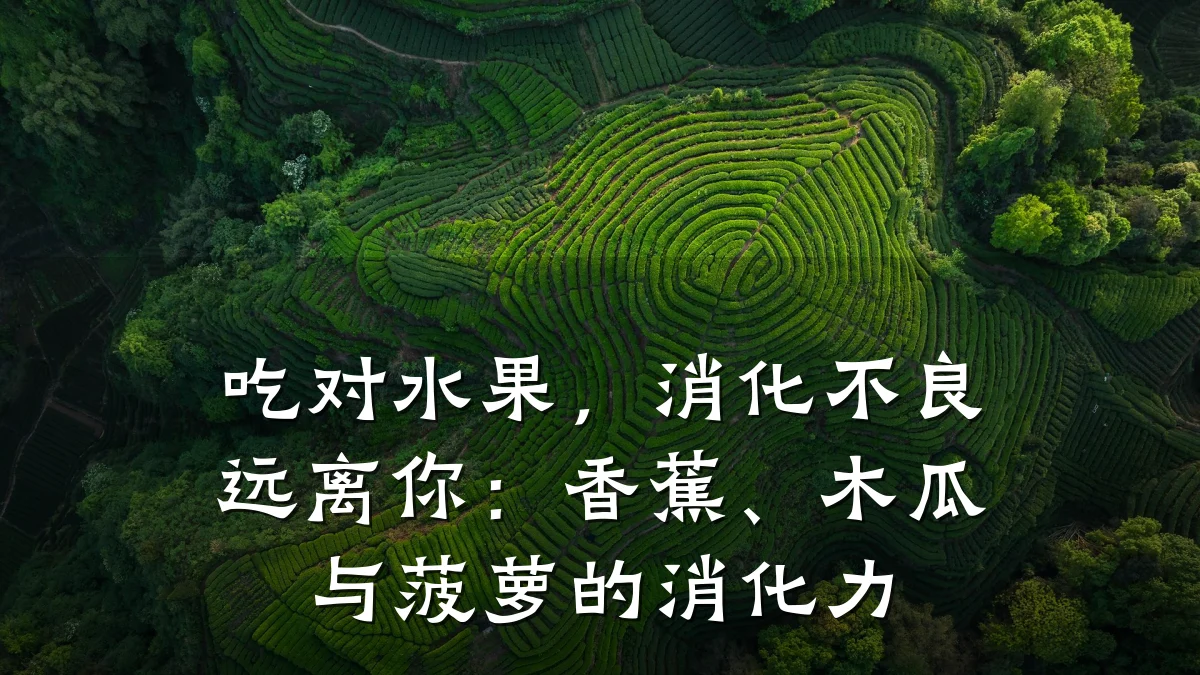 吃对水果,消化不良远离你:香蕉、木瓜与菠萝的消化力