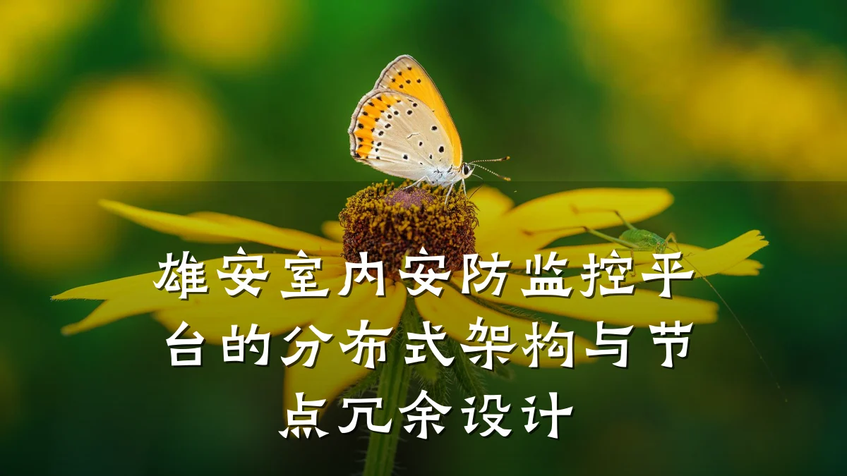 雄安室内安防监控平台的分布式架构与节点冗余设计