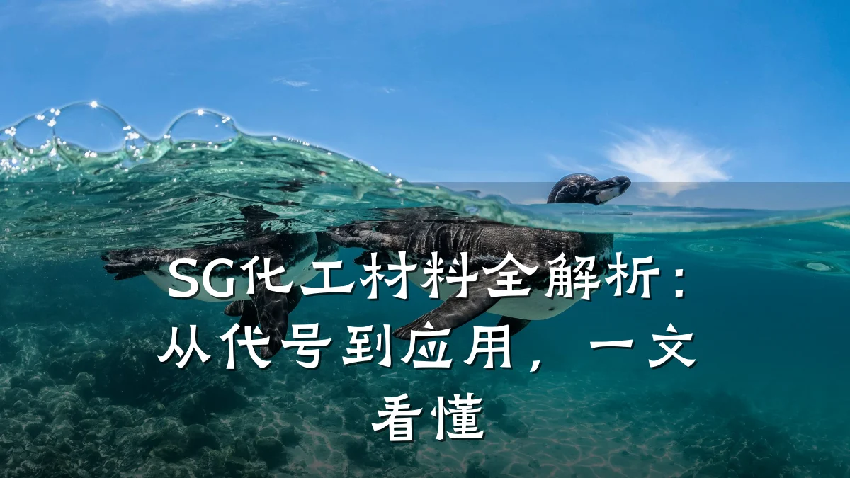 SG化工材料全解析:从代号到应用,一文看懂