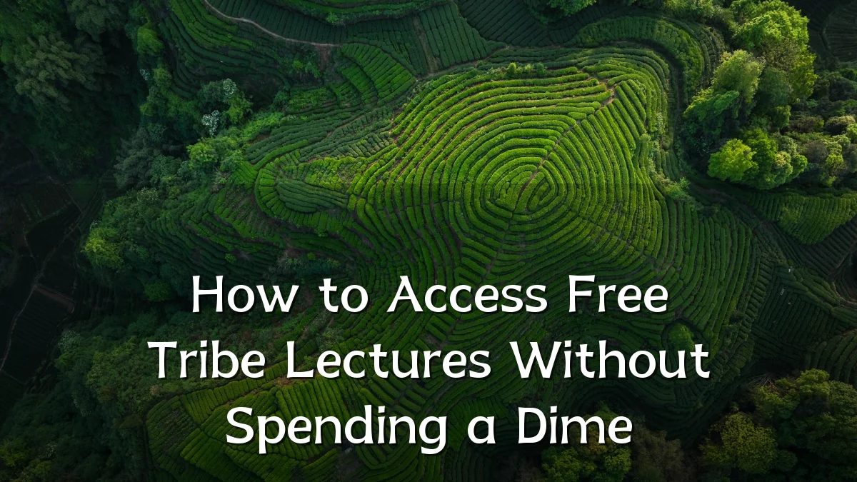 How to Access Free Tribe Lectures Without Spending a Dime