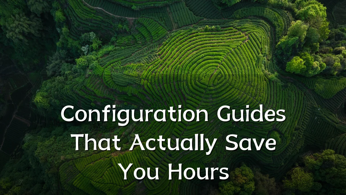 Configuration Guides That Actually Save You Hours