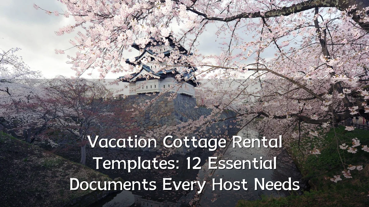 Vacation Cottage Rental Templates: 12 Essential Documents Every Host Needs