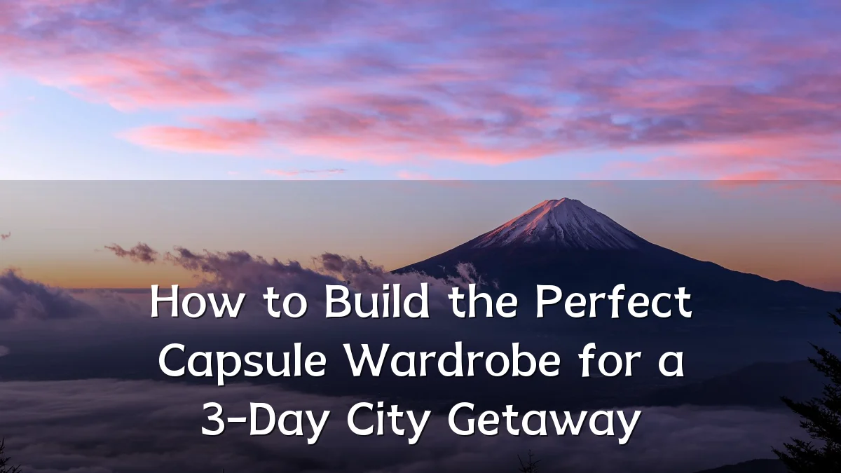 How to Build the Perfect Capsule Wardrobe for a 3-Day City Getaway