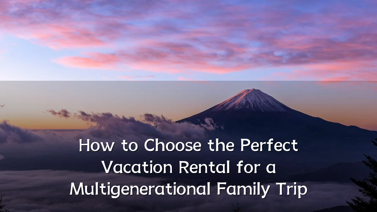 How to Choose the Perfect Vacation Rental for a Multigenerational Family Trip
