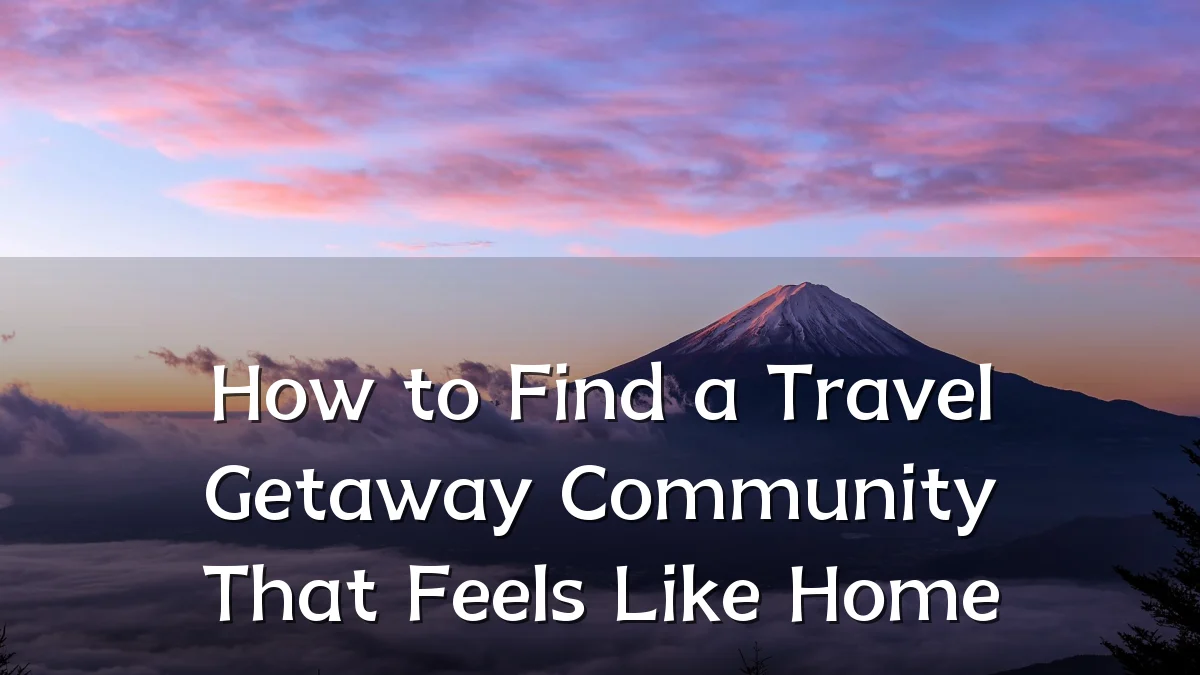 How to Find a Travel Getaway Community That Feels Like Home