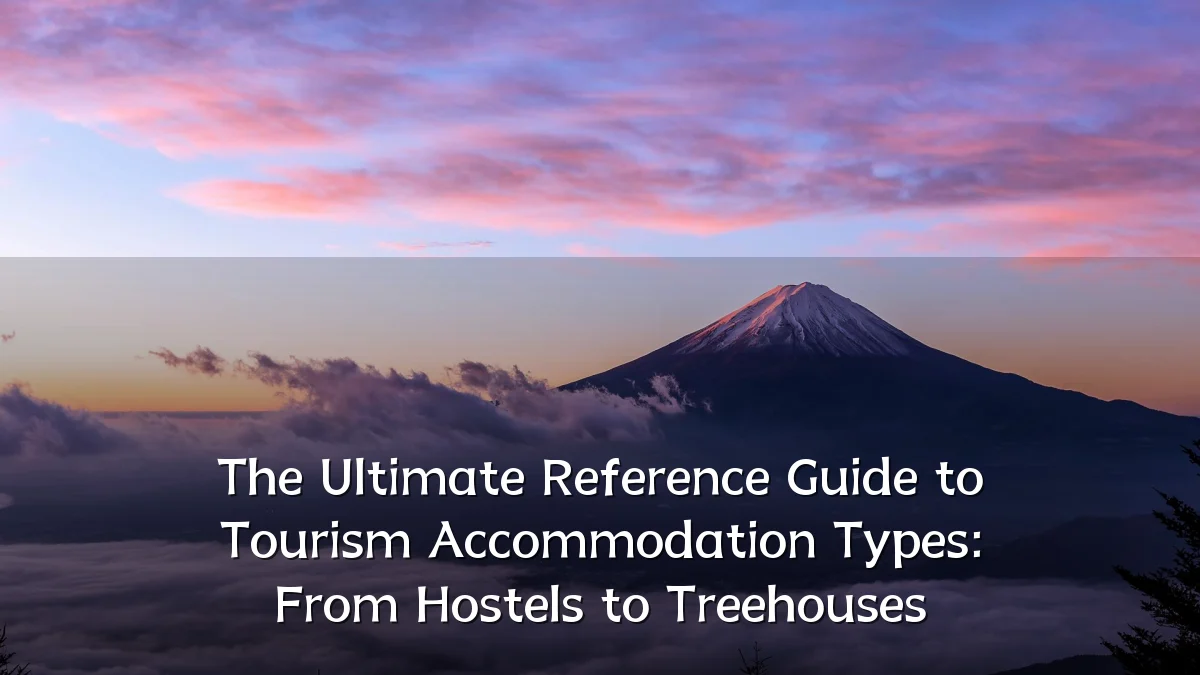 The Ultimate Reference Guide to Tourism Accommodation Types: From Hostels to Treehouses