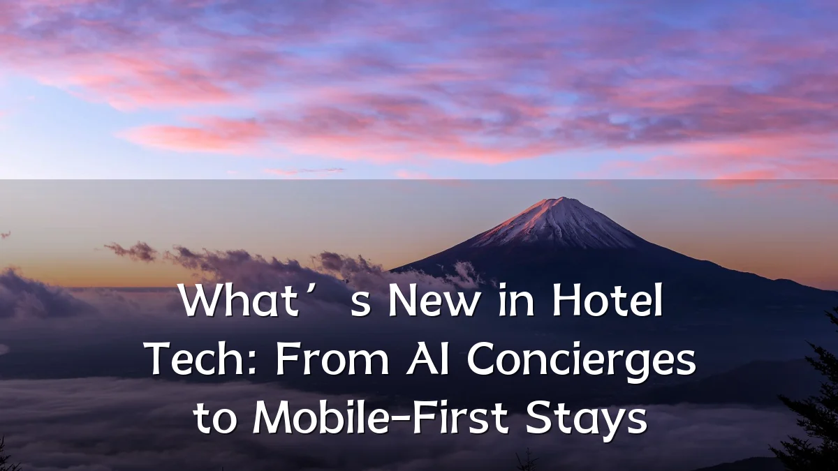 What’s New in Hotel Tech: From AI Concierges to Mobile-First Stays