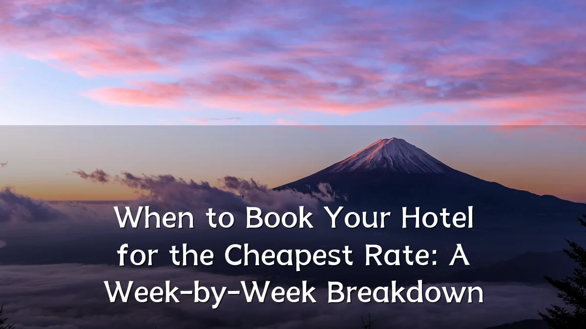 When to Book Your Hotel for the Cheapest Rate: A Week-by-Week Breakdown